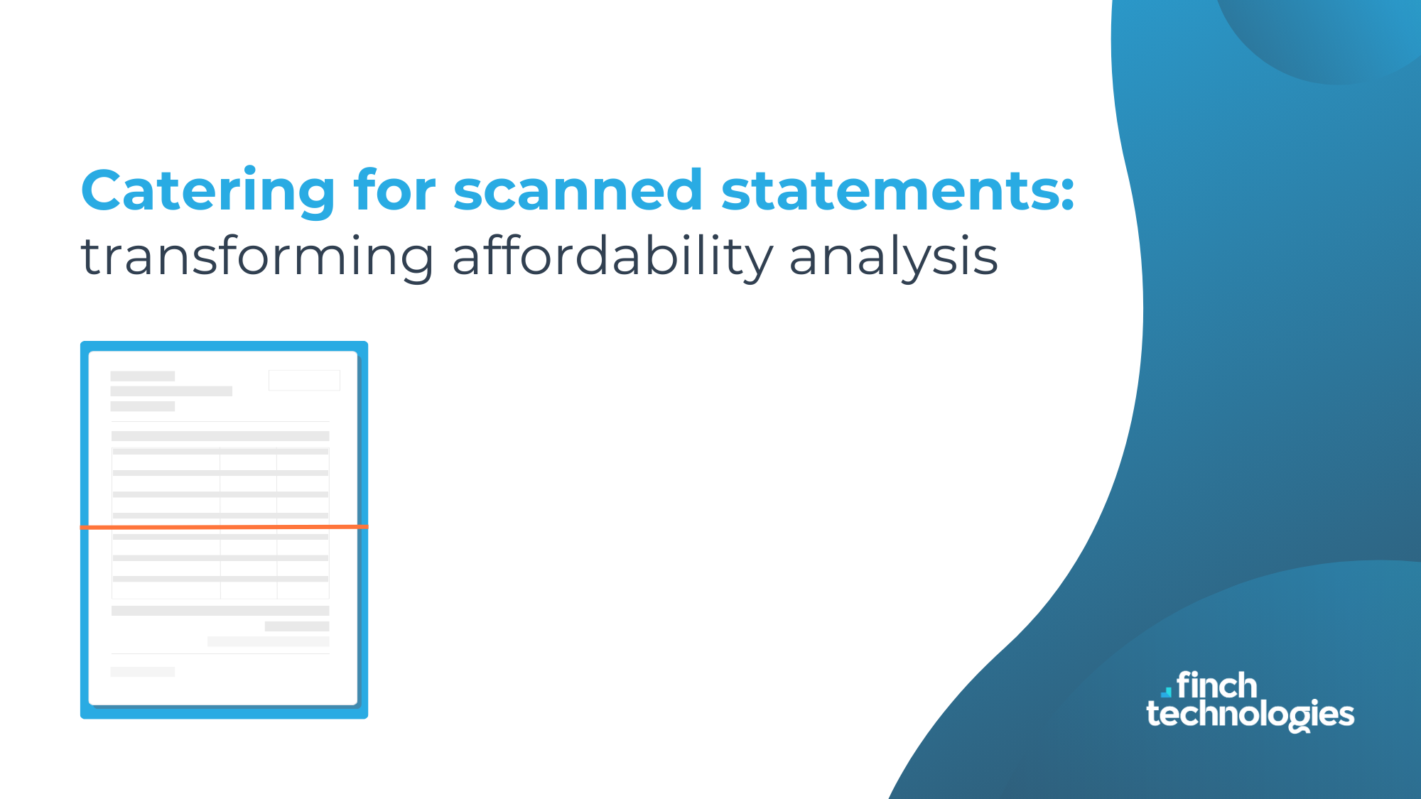 Catering for scanned statements